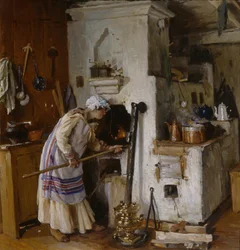 Um novo desafio em casa. No fogão, 1918