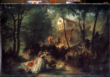 Festival de campagne (Festival de campagne). Peinture de Alexander Yegorovich Baldeman (1826-1869). Huile sur toile