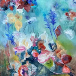 Flores abstratas coloridas