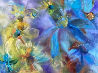 Flores abstratas e oníricas
