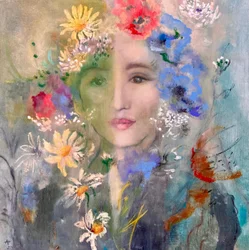 Mulher Floral Sonhadora