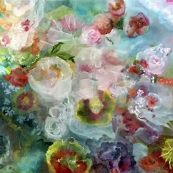 Flores em tons pastel de sonho