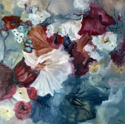 Pintura floral melancólica