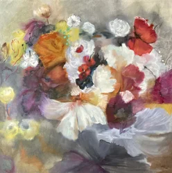 Abstrato floral vibrante
