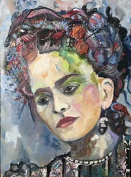 Retrato floral vibrante
