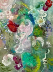 Flores vibrantes no jardim
