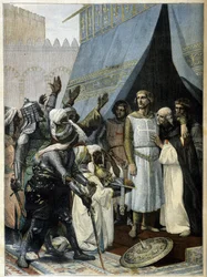 Saint Louis em Jerusalém (da pintura de Cabanel) - no "Le Petite Journal" de 11 de Setembro