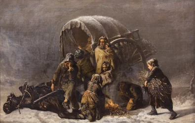 A Paragem Forçada,1855 (óleo sobre tela)