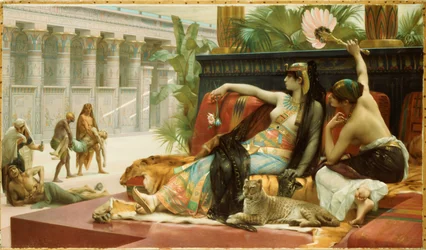 Cleópatra testando veneno em escravos condenados, 1887