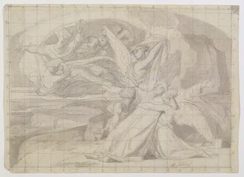 Estudo para a morte de Moisés, 1851 (caneta e tinta, lavar, lápis e guache sobre papel) (ver 225068)