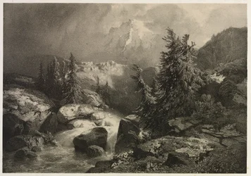 Tempestade nos Alpes.