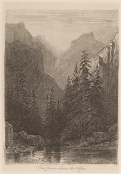 Vista tirada nos Alpes