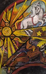 Projecto de vidro manchado para Saint-Maurice, c.1930-32 (guache sobre papel)