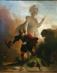 Don Juan e a estátua do Comendador, cerca de 1835