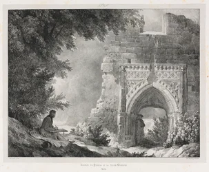Viagens pitorescas e românticas na França antiga: ruínas do palácio da rainha branca, 1824.