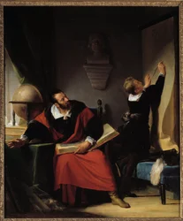 A palestra de Henrique IV (1553-1610). O futuro rei da França com o seu preceptor. Pintura de Alexandre-Evariste Fragonard (1780-1850), v.1822-1824. Pau, Musee Du Chateau