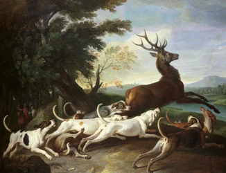A caça dos cervos, 1718