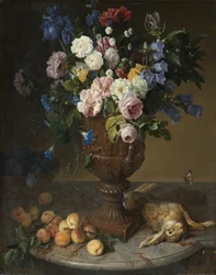 Urna de Flores com Frutas e Lebre, 1715