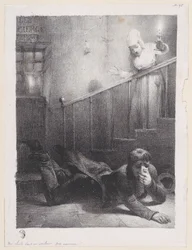 Uma queda da escada, 1834-35.