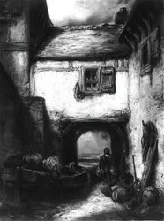 Pátio, c. 1855.