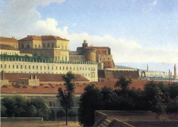 Nápoles, o Palazzo Reale, c.1780 (óleo sobre papel sobre tela)