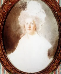 Retrato de Maria Antonieta (1755-1793), arquiduquesa da Áustria e rainha de França - desenho inacabado de Kucharsky, Museu de Versalhes