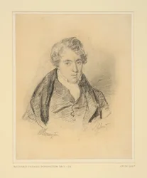 Retrato de Richard Parkes Bonington, c.1825-30 (grafite macia sobre papel tecido)