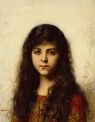 Retrato de uma jovem (óleo sobre tela)