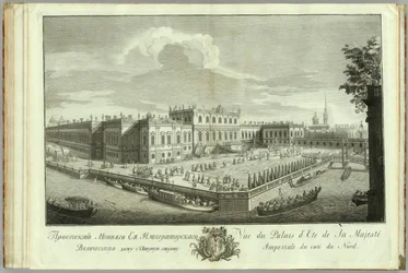 O Palácio de Verão em São Petersburgo Livro para o 50º aniversário da fundação de São Petersburgo, 1753