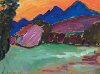 Noite Vermelha - Montanhas Azuis, c. 1910.