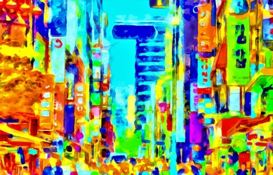 Cidade multicolorida, literalmente, 2020 (técnica mista)