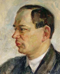 Retrato de Vissarion Shebalin (1902-63) 1933 (óleo sobre tela)