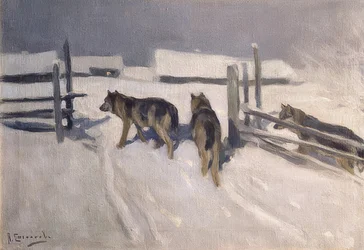 Lobos. Noite de inverno. Por volta de 1910