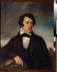"Autoportrait" Peinture de Alexei Stepanovich Khomyakov (1804-1860) 1842 State Museum Abramtsevo Estate, Moscou