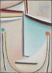 Cabeça abstrata: rosa-azul-claro, 1929