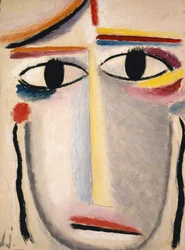 Feminino Head, 1919-20 (óleo sobre papelão)