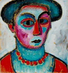 Cabeça de uma mulher, c.1912 (óleo na placa de composição)