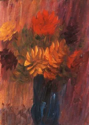 Grande natureza-morta: Dália vermelha e amarela; Grande natureza-morta: Dálias vermelhas e amarelas, 1937
