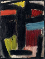 Meditação - Obra de Alexei von Javlensky (Alexi von Jawlensky, Alexej von Javlenski) (1864-1941), óleo sobre papelão