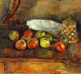 Ainda-vida com maçãs; Stilleben Mit Apfeln, c.1907