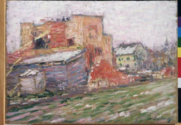 ""Vista de uma rua"" Pintura de Alexei von Javlensky (Alexej von Jawlensky) (1864-1941) 1905 Museu de Arte Regional M. Vrubel, Omsk