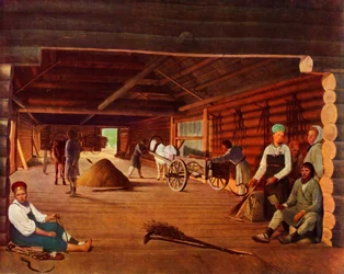 Flailing the Grain, c1821, 1965.