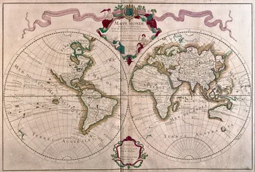 O mundo, por A.H. Jaillot em "Atlas Français" - Paris