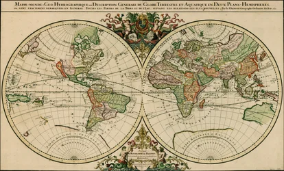 Mapa do mundo de 1691 de Alexis-Hubert Jaillot