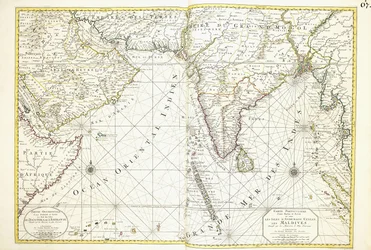 Mapa da África, Arábia e Índia