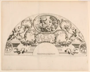Folhas de leque, terceira e quarta placas do conjunto, "Divers Desseins de grands Fans, Encrans, et autres Ornamens, inventored et engraved par Nicolas Loire"