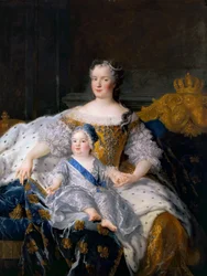 Marie Leszczynska com Louis, Dauphin da França