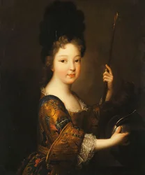 Retrato de uma menina, de comprimento médio, como Minerva,