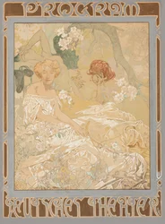 teatro alemão. Programa de teatro, 1908.