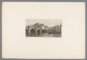 Vista da Pont Neuf Le Pont Neuf (título no objeto) gravuras francesas de 1874 (título da série) L